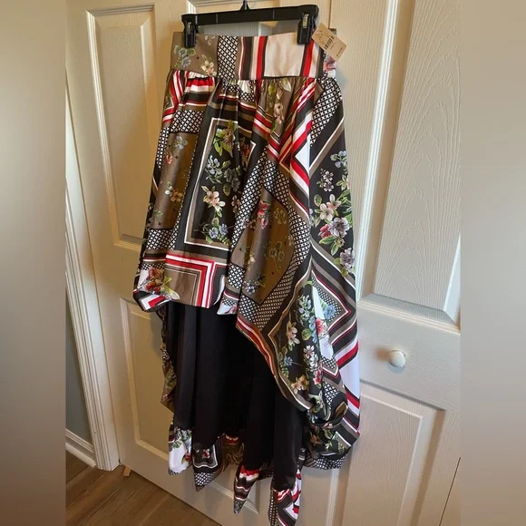 New York & Co Skirt size Small S Bubble Hi-Low Floral Paisley NEW NWT - Picture 7 of 8